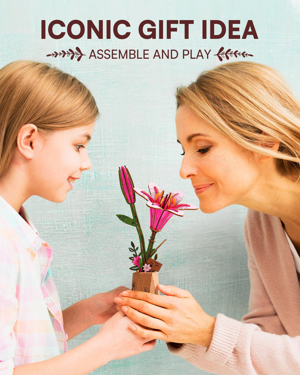Wowood DIY wooden flower kit enabling satisfying building and a beautiful home accent