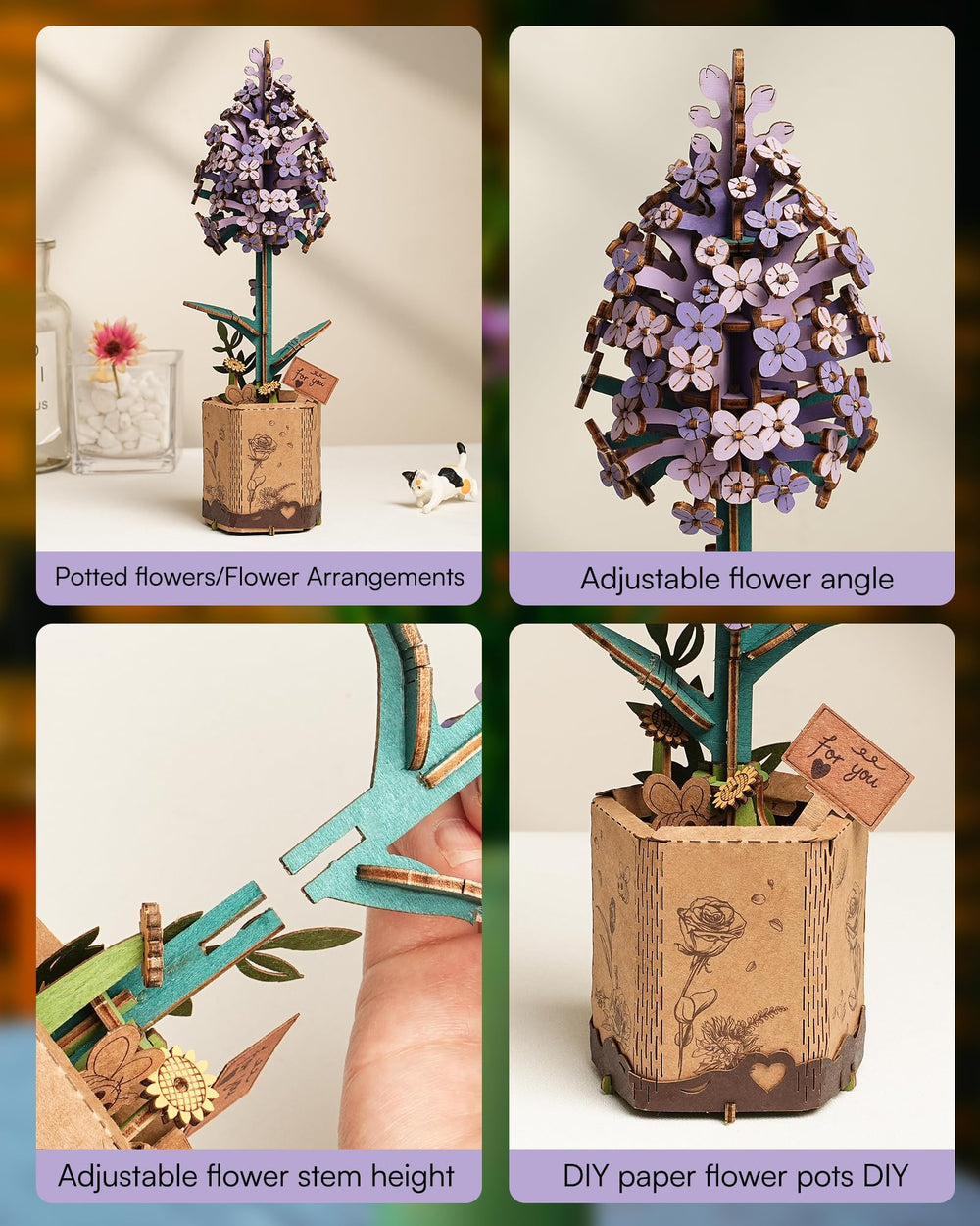 Wowood Lilac gift packaging ready for birthdays or housewarmings.