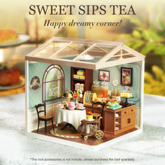Wowood miniature tea house detailing highlights intricate pieces for focused creativity