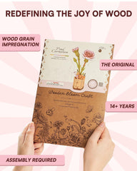 Wowood pink carnation detailed petals emphasize delicate features during crafting.
