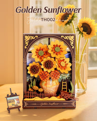 Wowood Van Gogh Sunflower puzzle assembly process offers a satisfying DIY experience