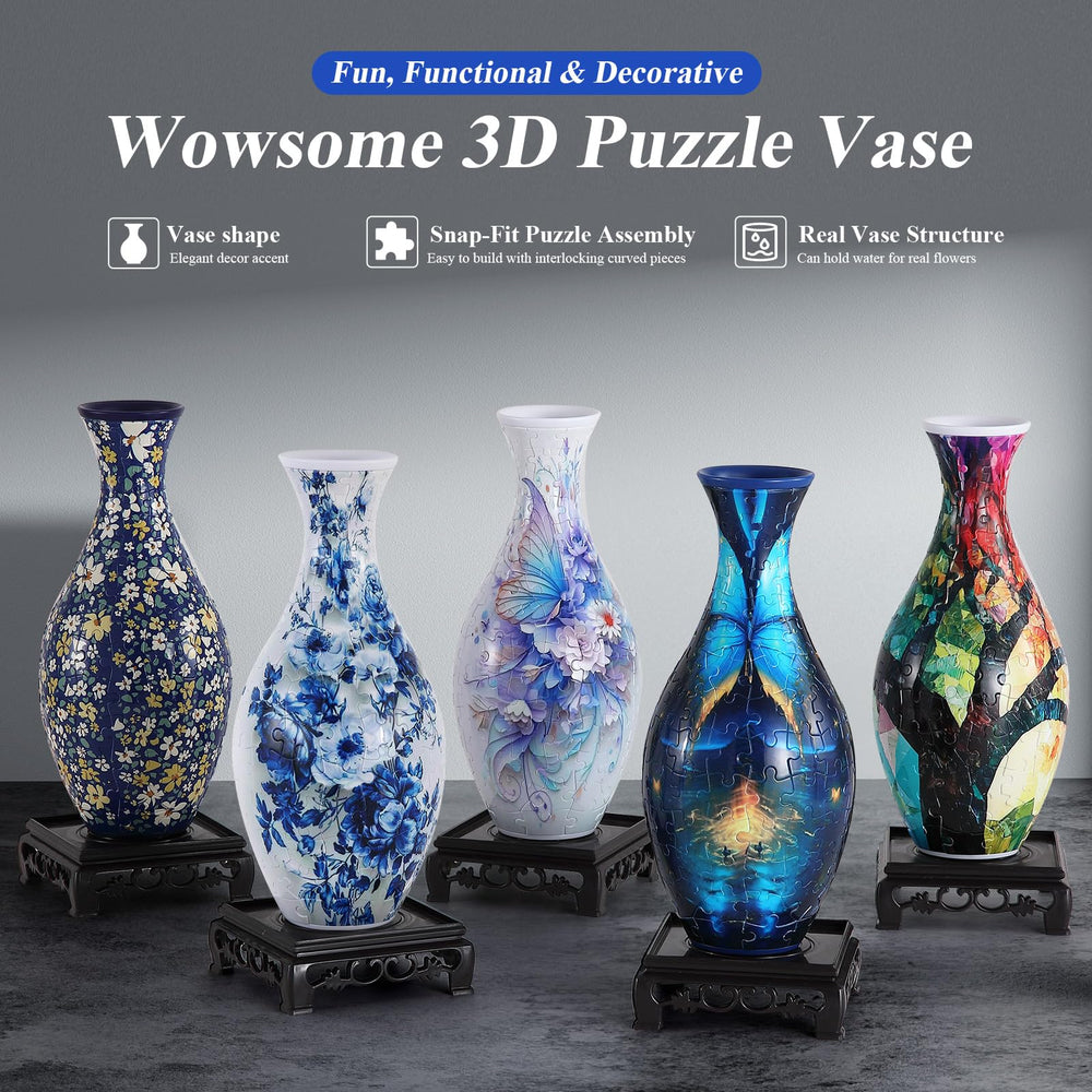 WowSome puzzle vase with detachable water cup for floral display