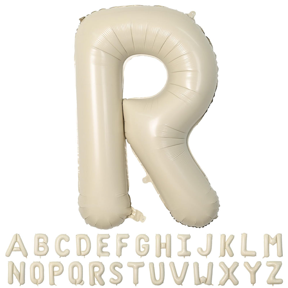 Wpensky 40-inch cream letter balloon R for bold birthday backdrops and photo-worthy decor.