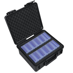WPGEAR waterproof toploader storage box with rugged shell for travel and organized cards.