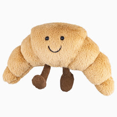 WqWqian croissant plush toy close-up in ultra-soft fabric for cozy snuggles