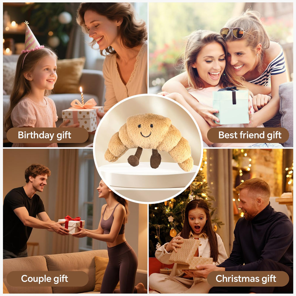 WqWqian croissant plush decor piece adds whimsy to any room