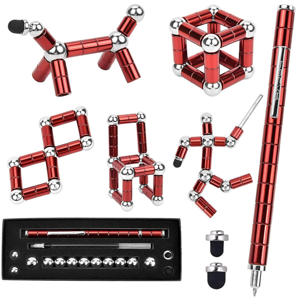 WQWQUU fidget pen red writing and deformation showcase for focus