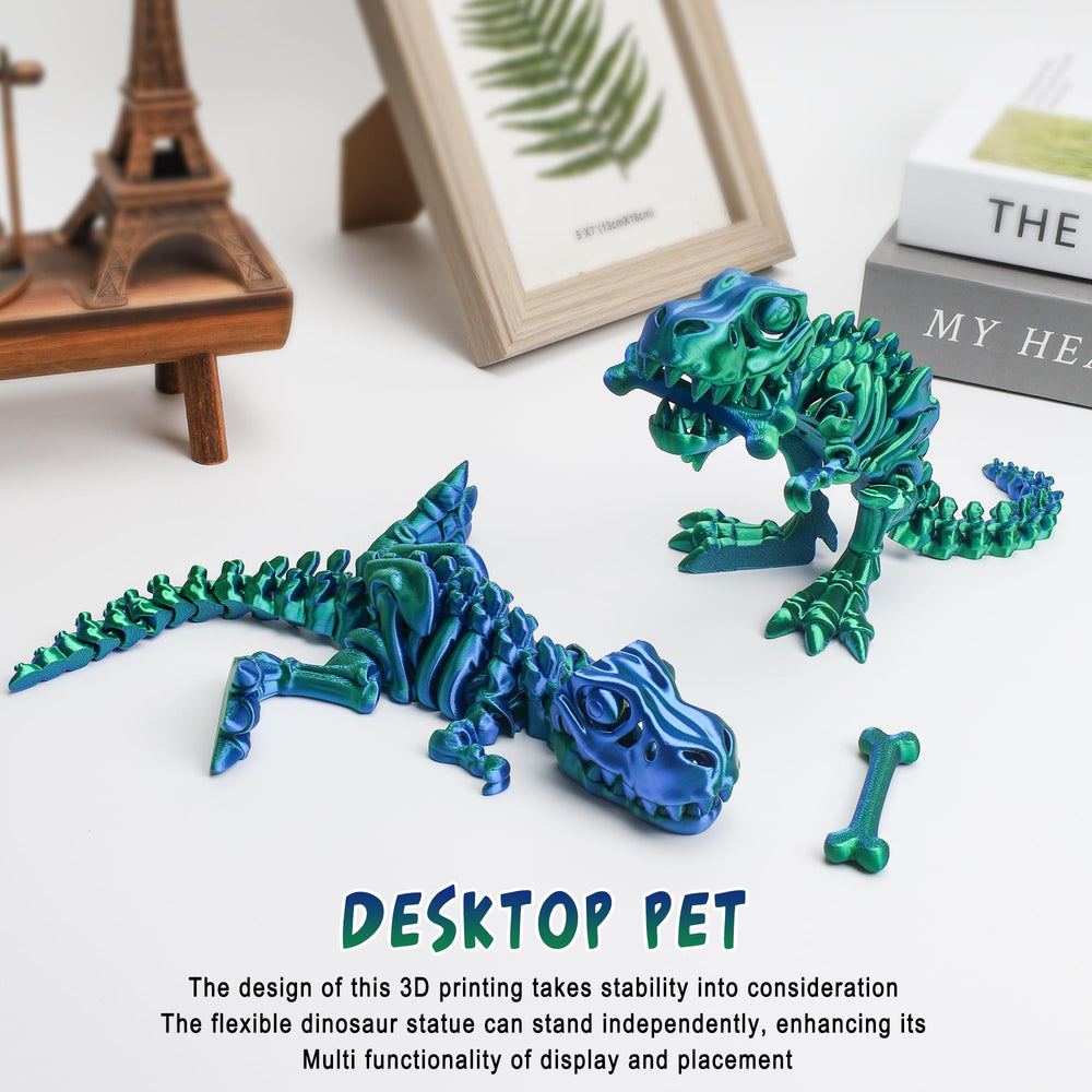 WQXWNFBA 3D-printed dragon figure, poseable joints, great for stress-relief table-top display.