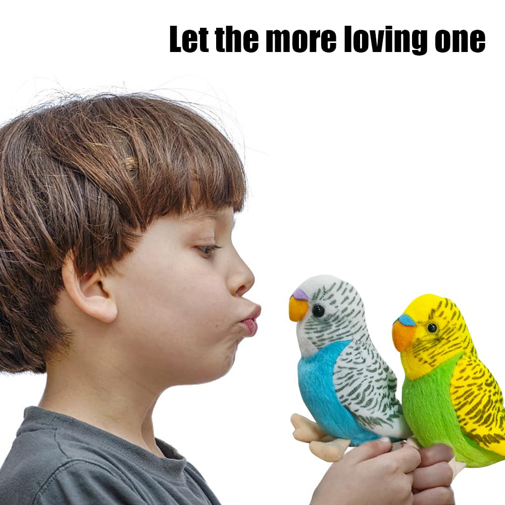 WQY GroceryShop budgerigar plush toy close-up fabric reveals soft materials and craftsmanship