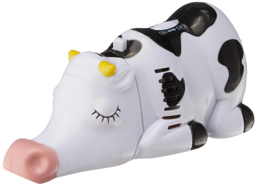 Wrapables Cow mini tabletop vacuum, front view, ideal for quick desk crumb cleanup.