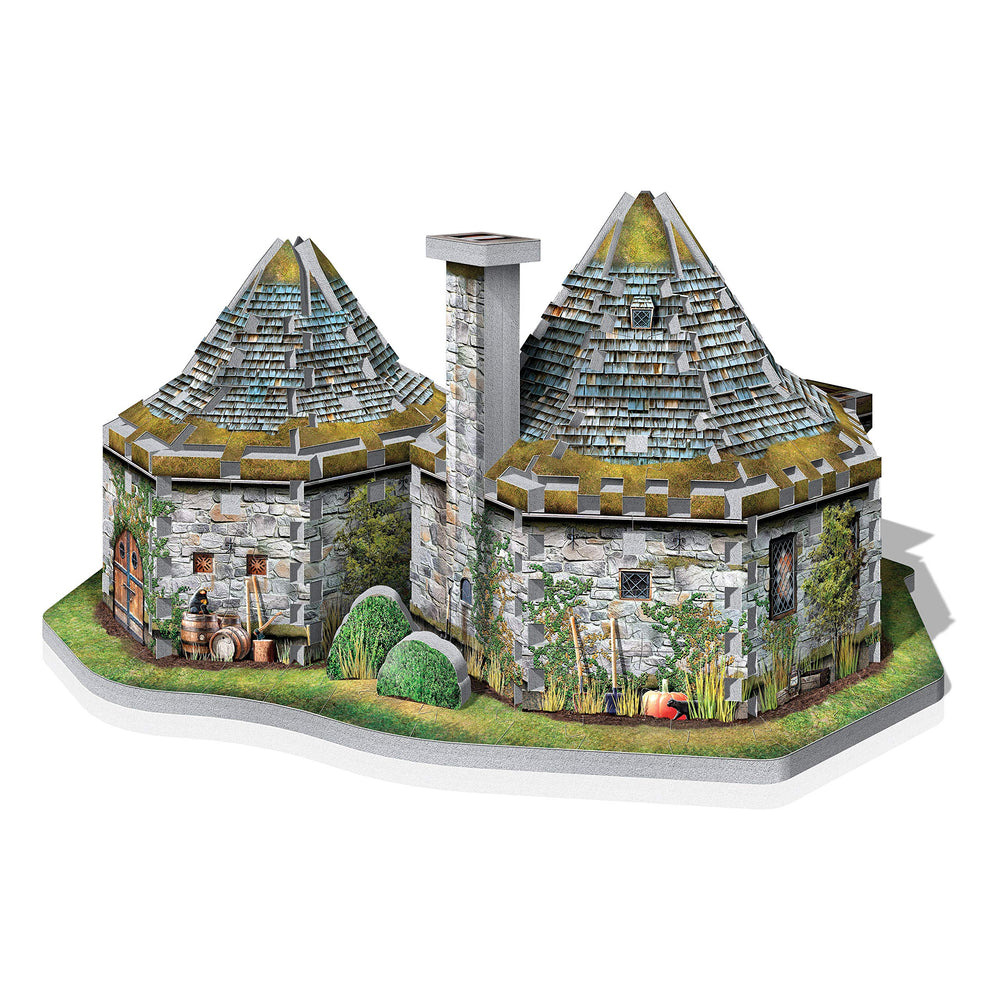 Wrebbit 3D Hagrid's Hut pumpkin patch adds whimsy to the scene.