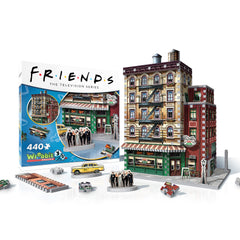 Wrebbit 3D mini standees featuring six Friends characters inside the set.