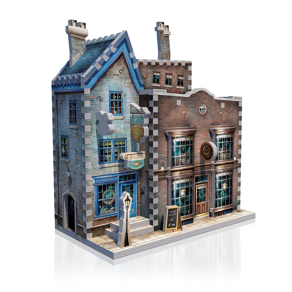 Wrebbit 3D Ollivander’s Wand Shop signage captures movie-inspired branding for fan shelves.