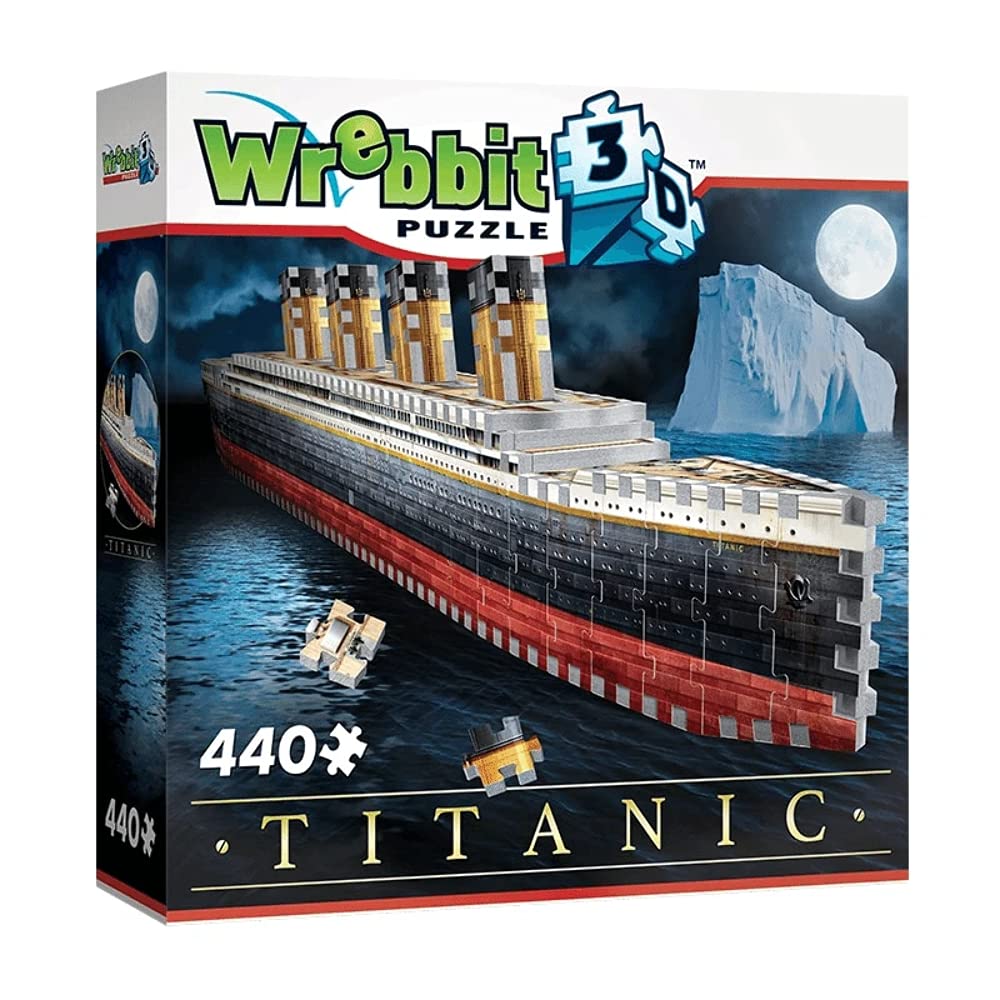 Wrebbit 3D Titanic puzzle assembled model display captures the dramatic centerpiece for shelves