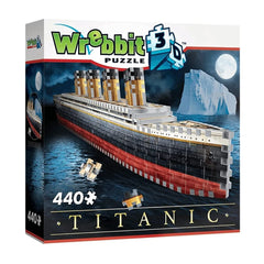 Wrebbit 3D Titanic puzzle assembled model display captures the dramatic centerpiece for shelves