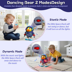 WRYBV electric dancing duck toy sings along with rhythmic movement