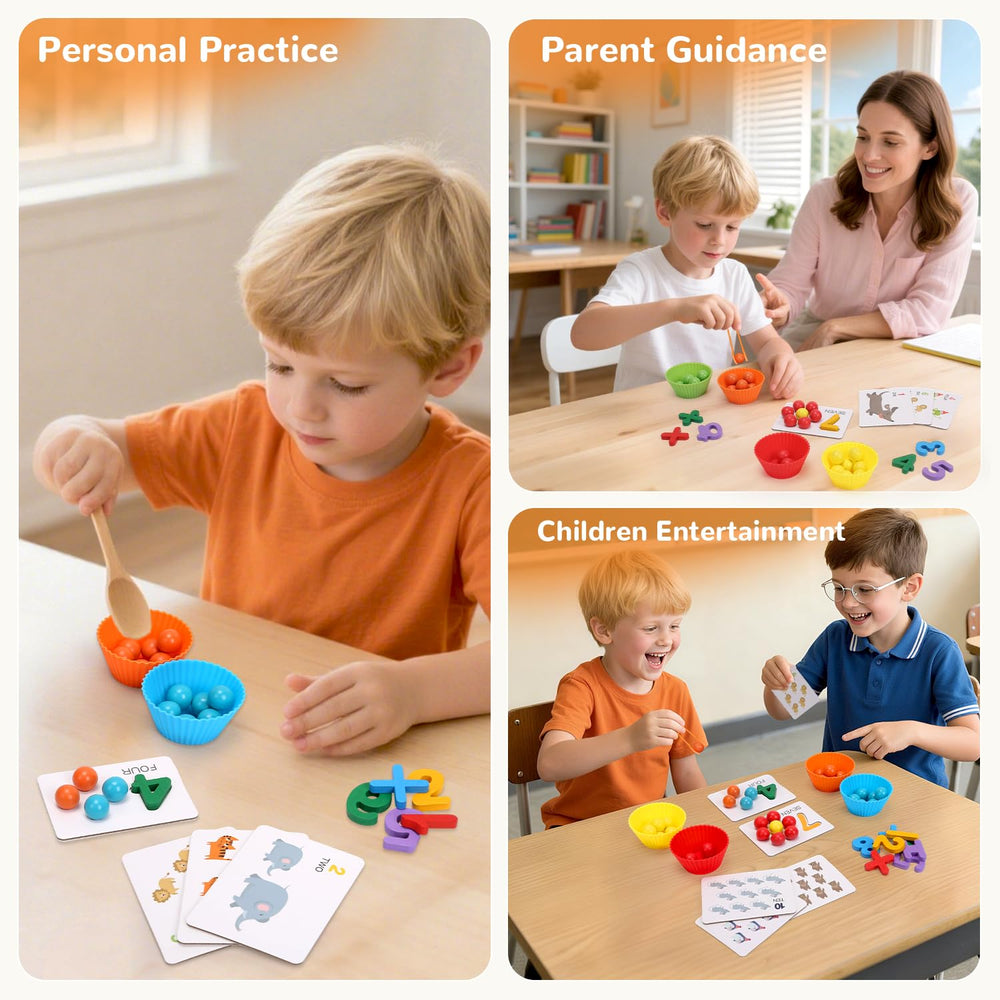 WRYBV Montessori learning tools support hand-eye coordination and arithmetic practice.