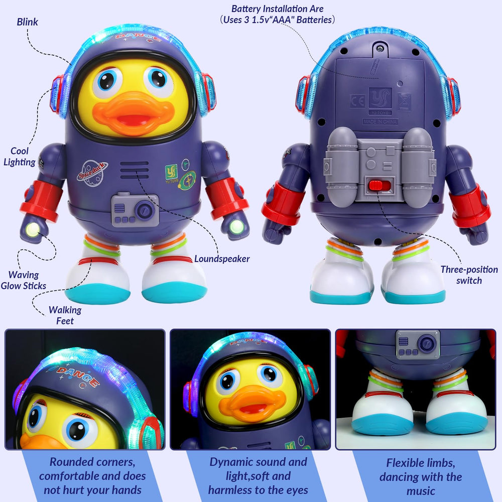 WRYBV walking duck baby robot provides interactive motion for curious exploration