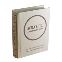 WS Game Company Scrabble Vintage Bookshelf Edition cover on display for stylish game night