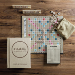 WS Game Company Scrabble Vintage wooden tiles and racks offer premium feel