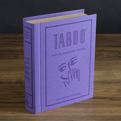 WS Game Company Taboo Vintage Bookshelf Edition slipcover protects and displays the game.