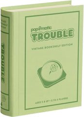 WS Game Company Trouble vintage bookshelf case provides stylish storage for family game nights.