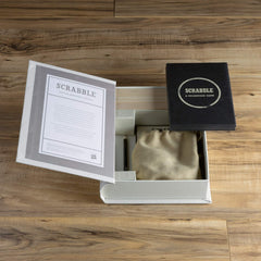 WS Game Company wooden game pieces and tokens within premium storage compartments.
