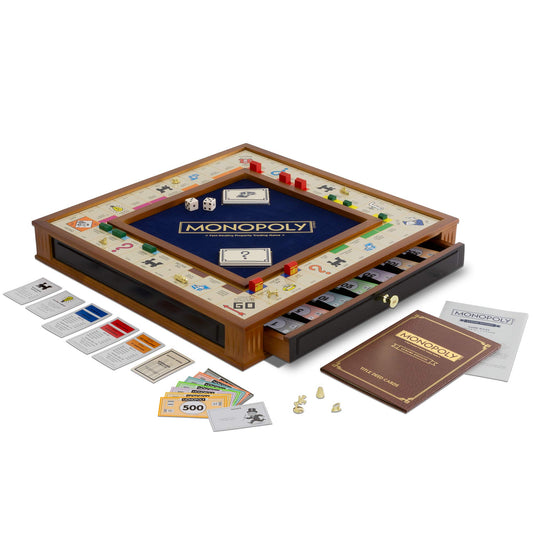 WS Game Company Monopoly Trophy Edition two-tone cabinet for upscale game nights.