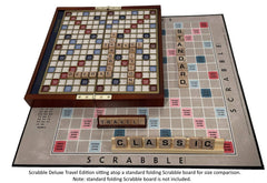 WS Game Company Scrabble Deluxe Wooden Racks and Scorepad support smooth gameplay.