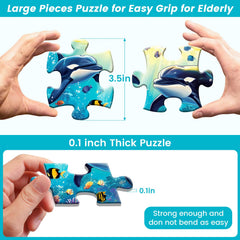 WSCXSC easy-grip embossed puzzle pieces aiding gentle manipulation.