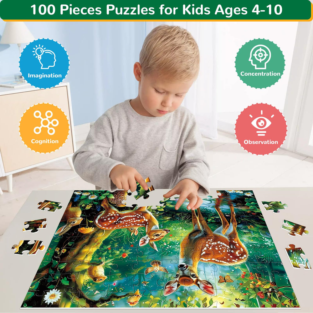 WSCXSC kid-friendly puzzle on matte cardboard for safe, eye-friendly play