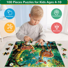WSCXSC kid-friendly puzzle on matte cardboard for safe, eye-friendly play