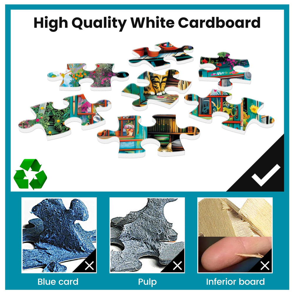 WSCXSC vibrant cat artwork puzzle – bright colors spark creativity and mood uplift
