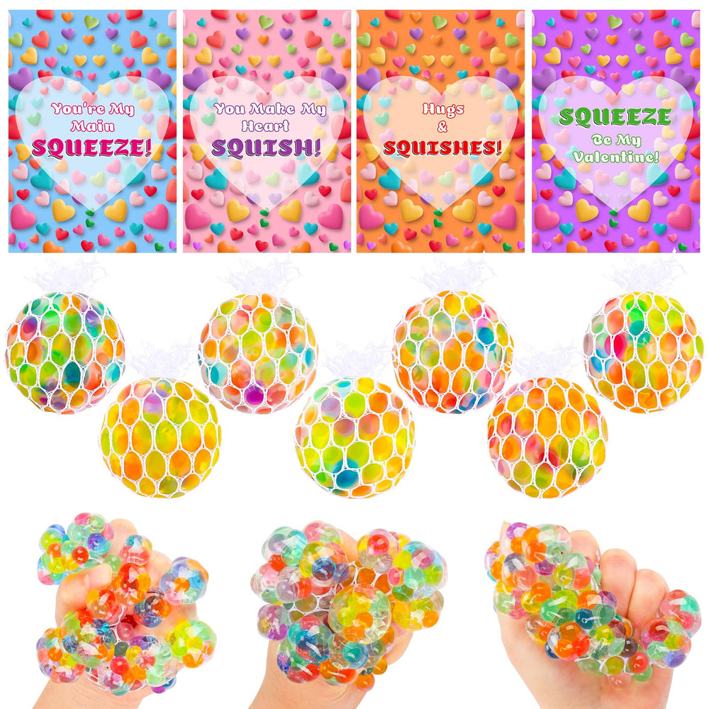 Wsorik mesh grape stress balls, 28-pack, ideal for classroom gifts and fidget relief.