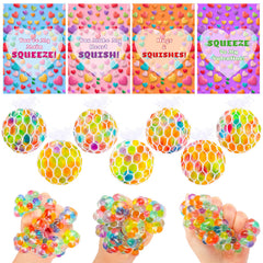 Wsorik mesh grape stress balls, 28-pack, ideal for classroom gifts and fidget relief.