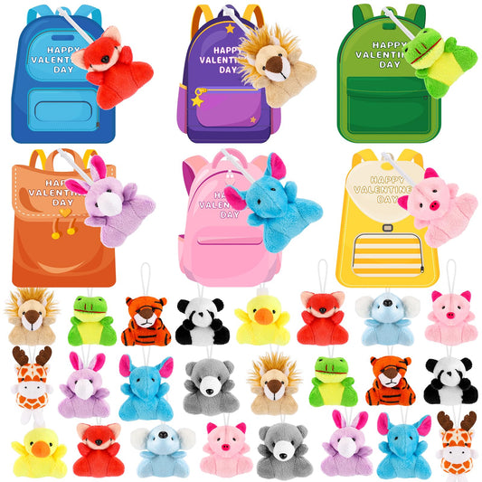Wsorik valentines plush-animal-collection, soft and kid-friendly for classroom exchanges.