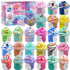 wtelnbton butter slime kit with 24 two-toned containers for creative play