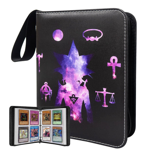 WTVIDAS 4-pocket binder cover keeps Yugioh cards organized and protected on the go.