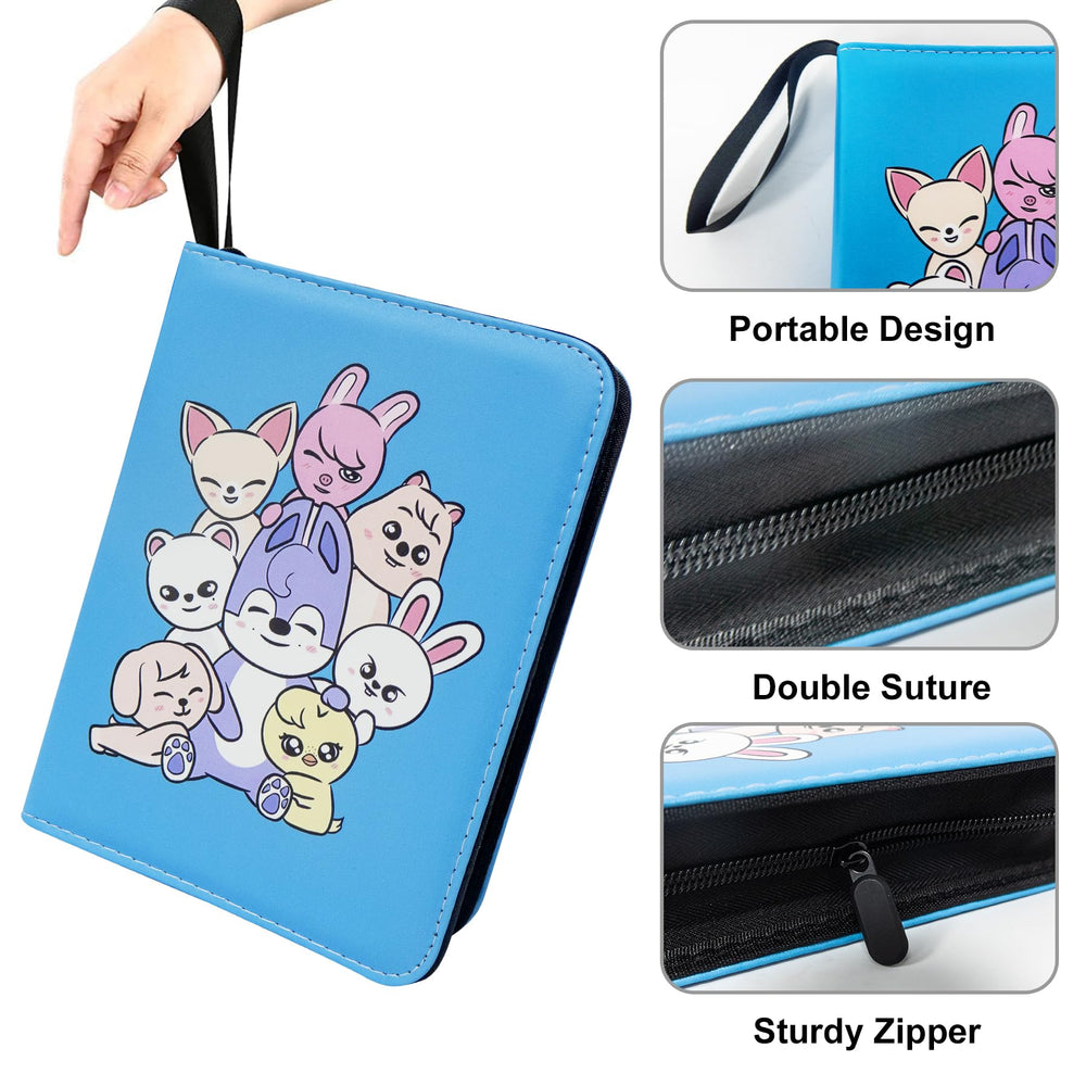 WTVIDAS kpop photocard binder shows 3-ring design for flexible page count.