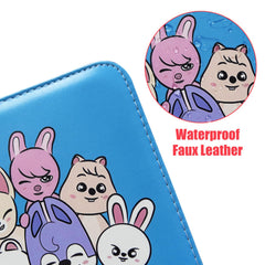 WTVIDAS kpop photocard binder waterproof PU cover guards against dust and moisture.