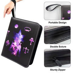 WTVIDAS zipped binder with wrist strap for portable card storage.