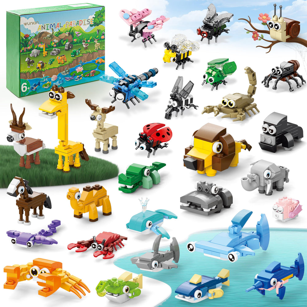 WuNian lion mini block set boosts imaginative play and fine motor skills.