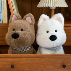WUFUVAP Westie plush serves as a bedtime buddy and daytime friend.