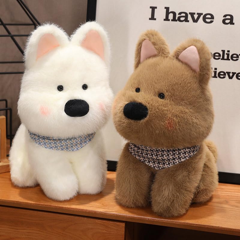 WUFUVAP Westie plush uses premium materials for soft, durable comfort.