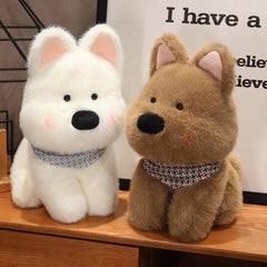 WUFUVAP Westie plush uses premium materials for soft, durable comfort.