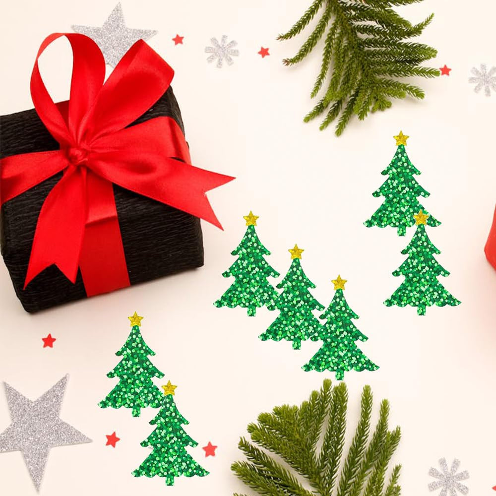 Wuhetyo easy-peel self-adhesive Christmas decals for notebooks and cards.