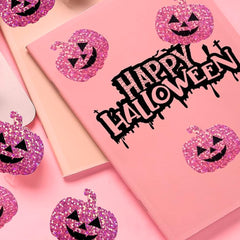 Wuhetyo glitter purple pumpkin detail adds sparkle for party decor