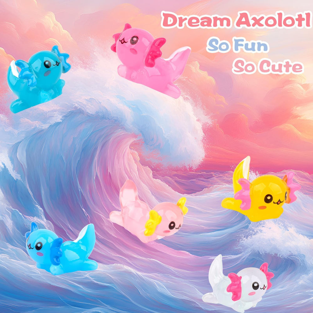 WUJYLY axolotl pink clear slime with bubbles, squeezable fun.