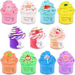 WUJYLY Butter Slime Kit 11-pack in bright colors for creative play.