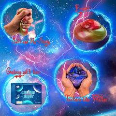 WUJYLY Galaxy Slime Kit close-up shows soft, non-sticky texture for mess-free play.